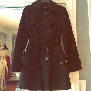 Black Calvin Klein pea coat