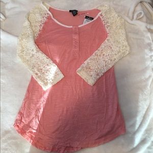Pink lace shirt