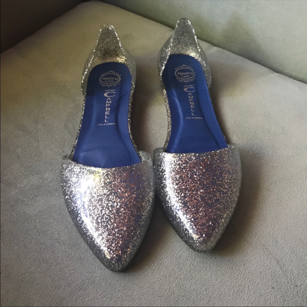 ***SOLD***Jeffrey Campbell flats jellies size 8