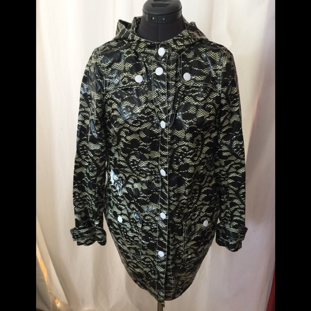 Faux lace rain coat