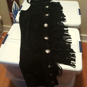 Harley Davidson Fringed Suede Leather Chaps