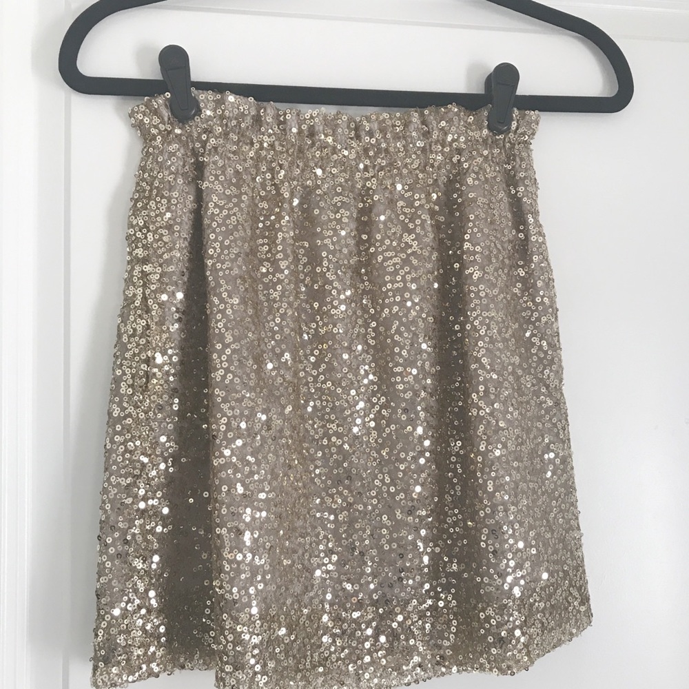 J.Crew Gold Sequin Skirt - WORN ONCE