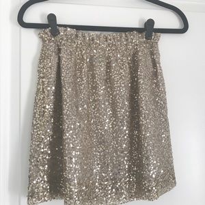 J.Crew Gold Sequin Skirt - WORN ONCE