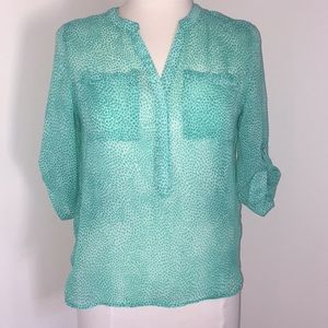 Sheer turquoise top
