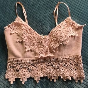 Pink Windsor Crop Top