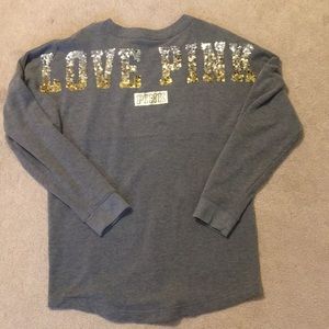 Rare Bling Pink Victoria’s Secret Long Sleeve Crew