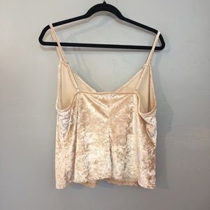 Crushed Velvet Cami: Nude