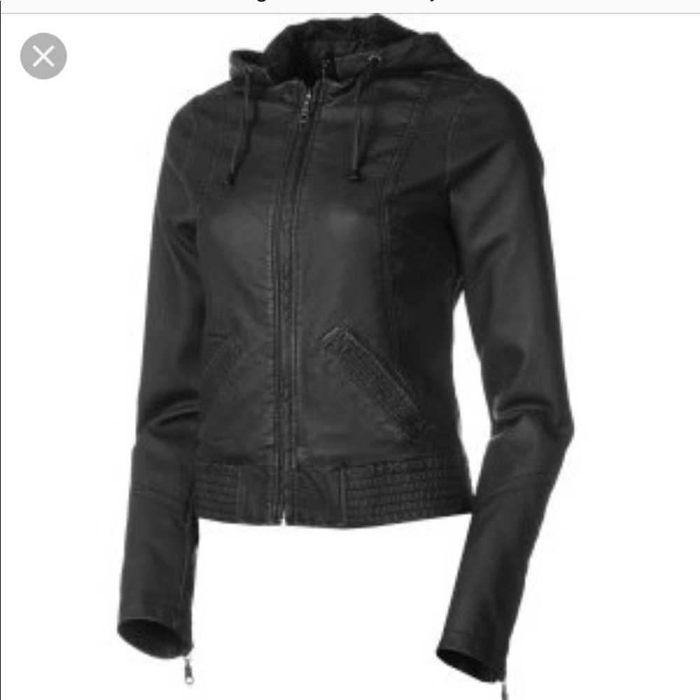 Billabong faux leather jacket, EUC