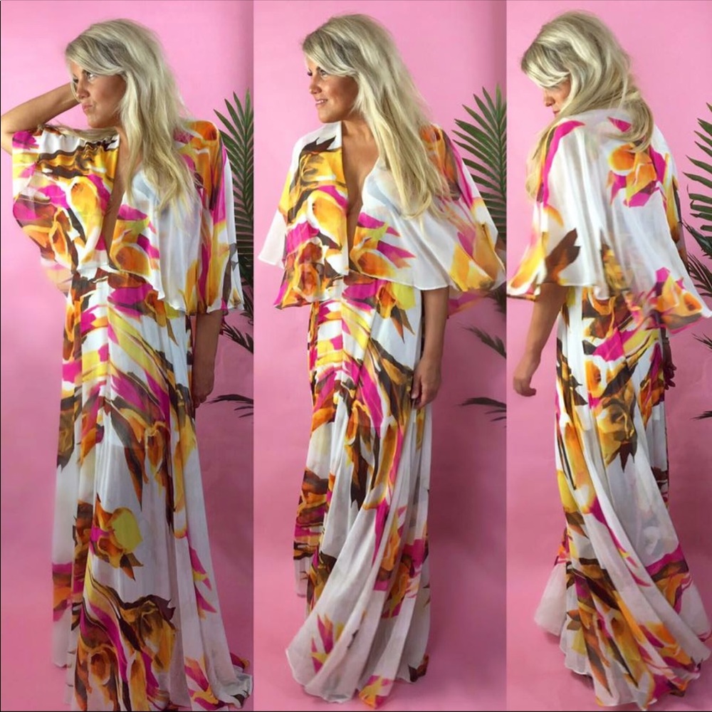 Floral print maxi dress