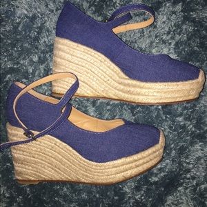 Bettye Muller denim wedges
