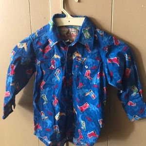 Wrangler Pearl Snap shirt.