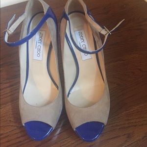 Jimmy Choo Suede Patent Color Block