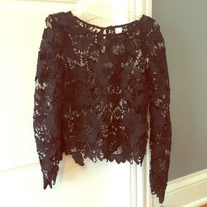 Black lace top