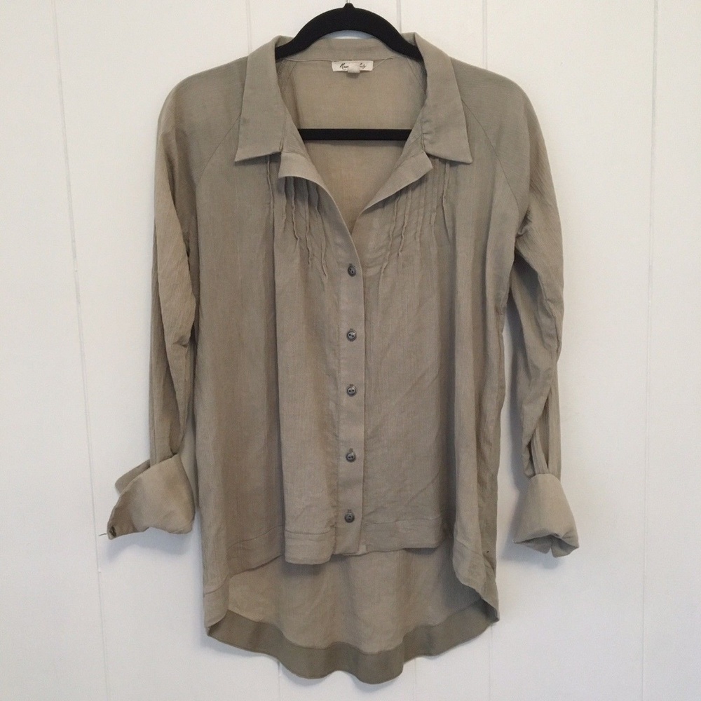 Raven + Lily Vanna Collared Blouse Size Small