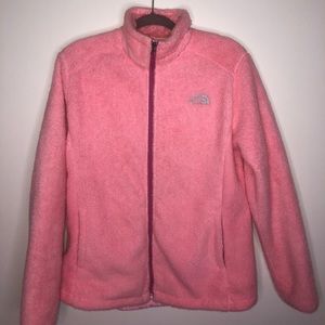 PINK FUZZY NORTH FACE JACKET!