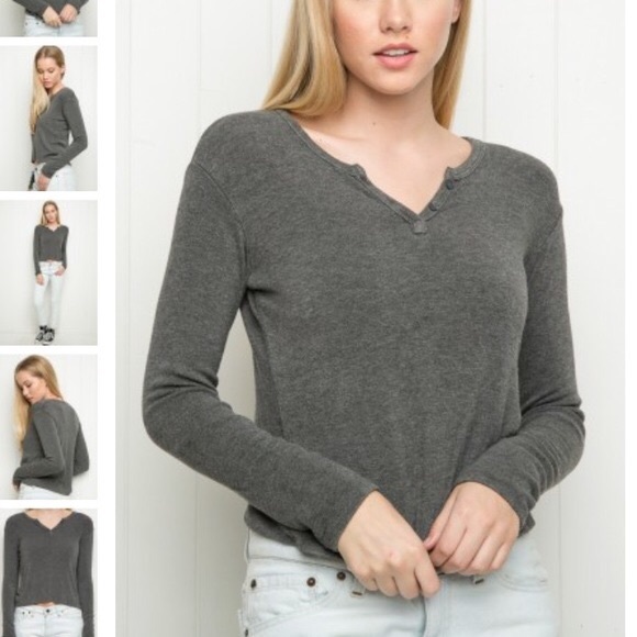 grey long sleeve from brandy melville - Picture 3 of 3