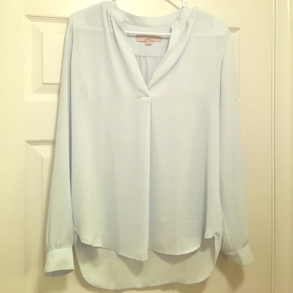 Baby blue blouse by Ann Taylor Loft
