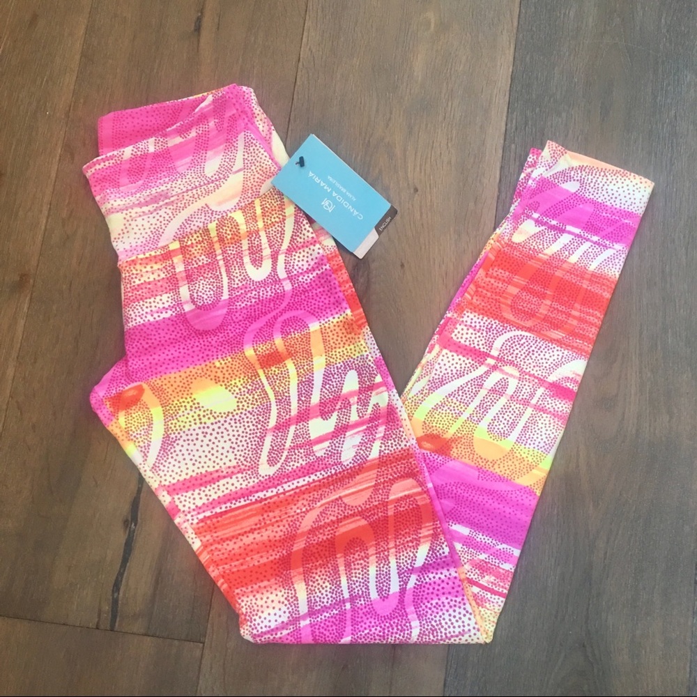 Swirl Patern Leggings | Pink * Yellow * Red* White
