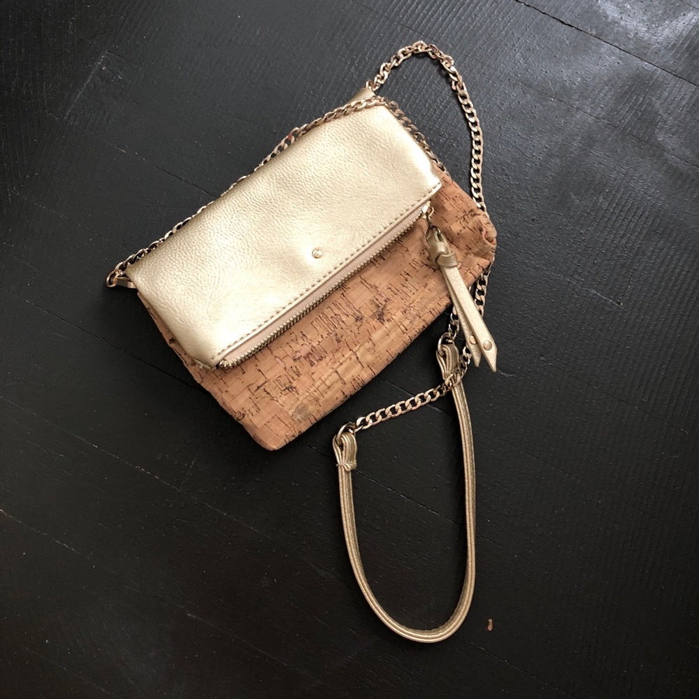Metallic crossbody/clutch bag