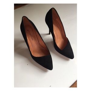 Madewell Mira Heels - Black, size 6