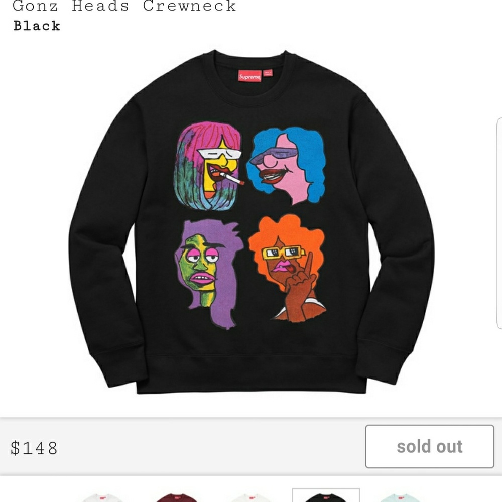 Supreme Gonz Head Crewneck Large