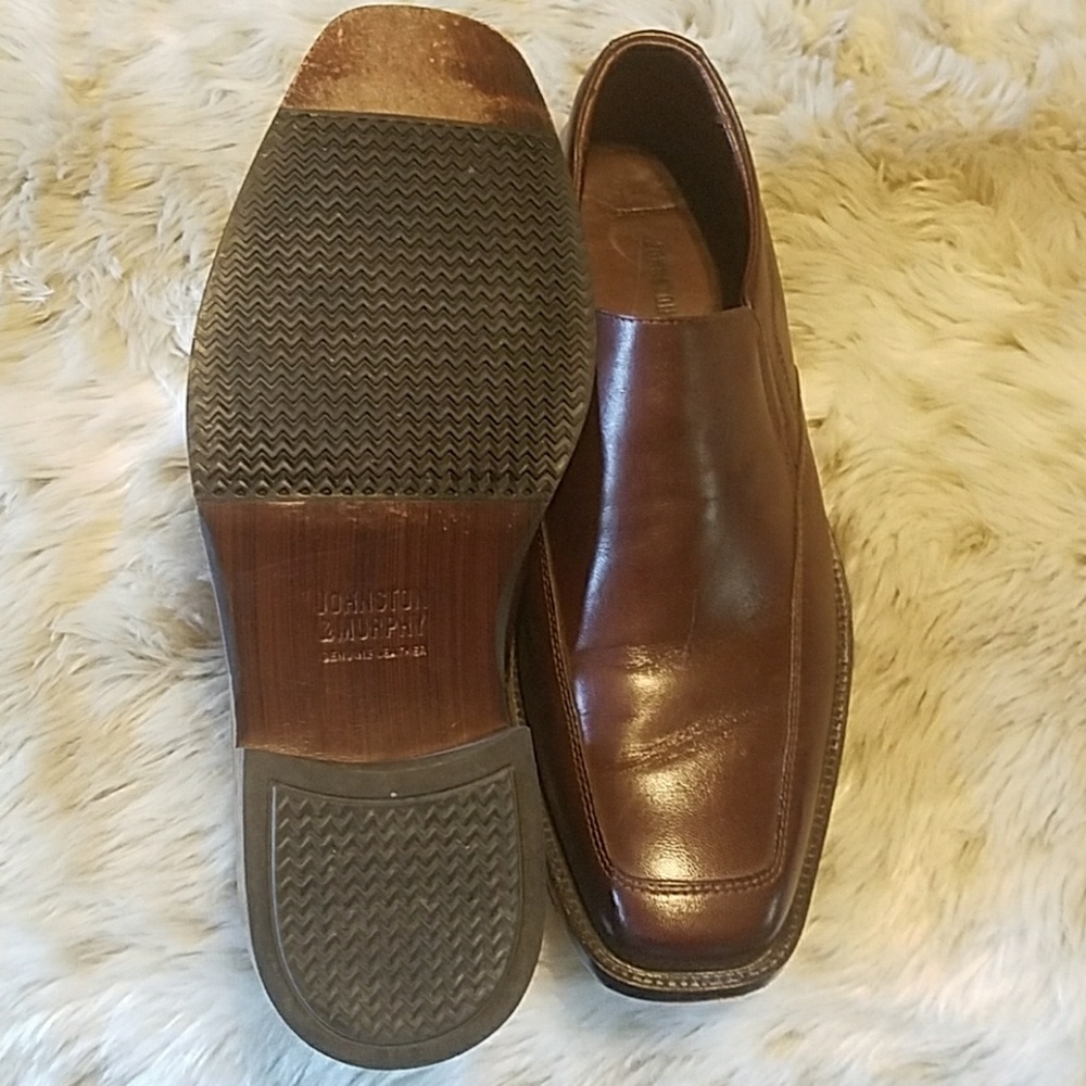 Johnston & Murphy - Brown Leather Shoes - 9.5 Mens - Picture 2 of 4