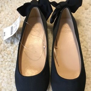Crewcuts black satin flats