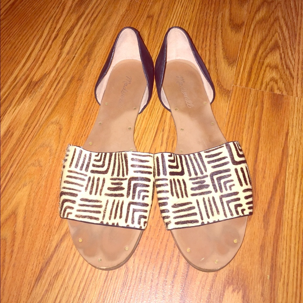 MADEWELL Thea Sandal in Printed Calf Hair