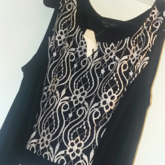 Black long dress with light pink - Picture 2 of 3