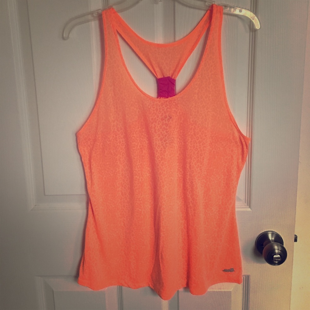 🔥Donating Soon🔥Sheer Orange Cheetah Print Tank