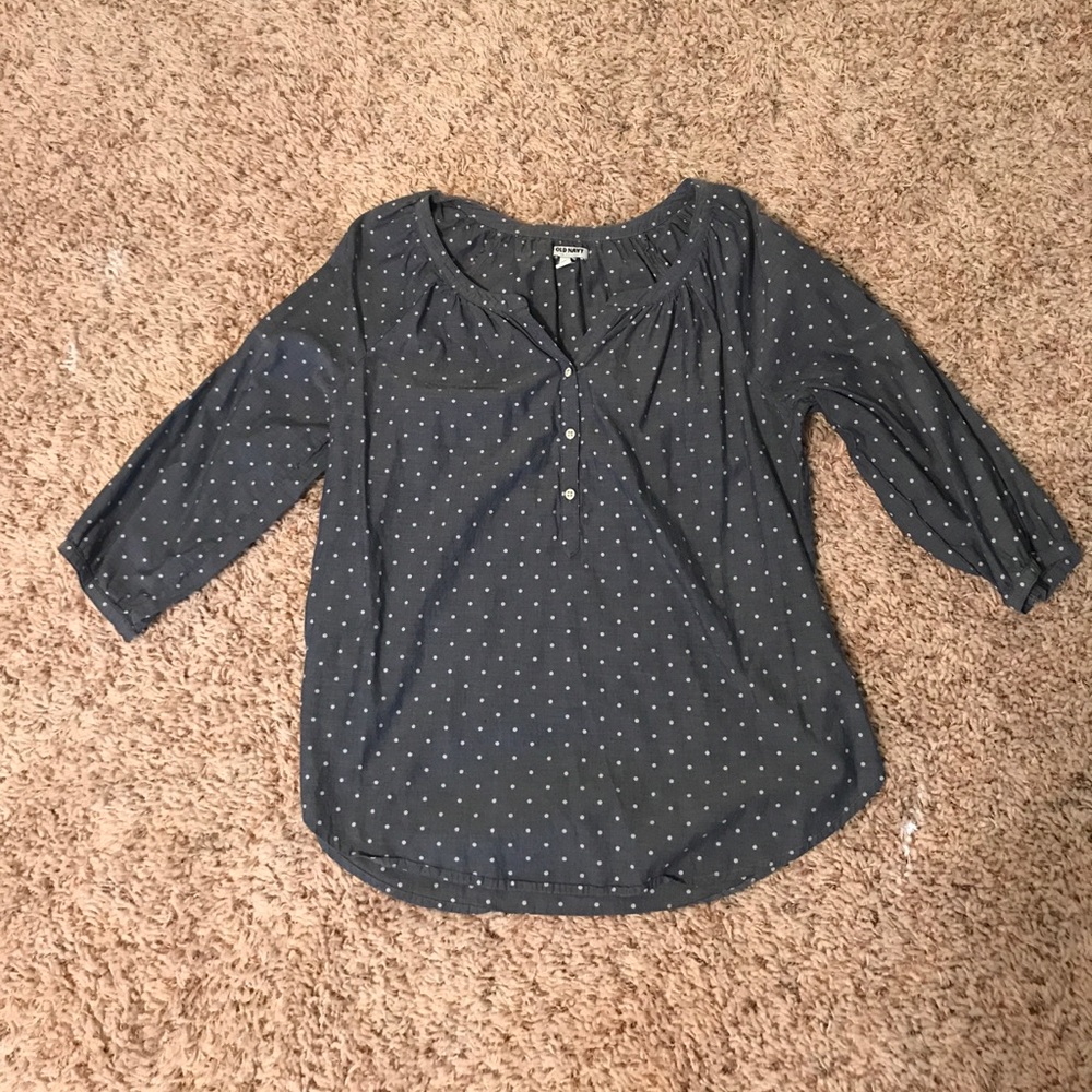 Polka dot old navy shirt