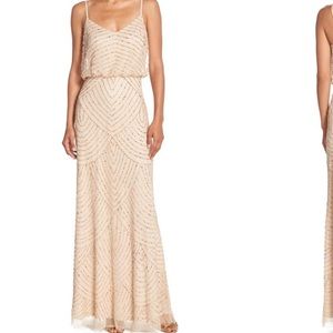 Gold/champagne Adrianna papell dress