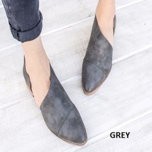 grey cut out booties