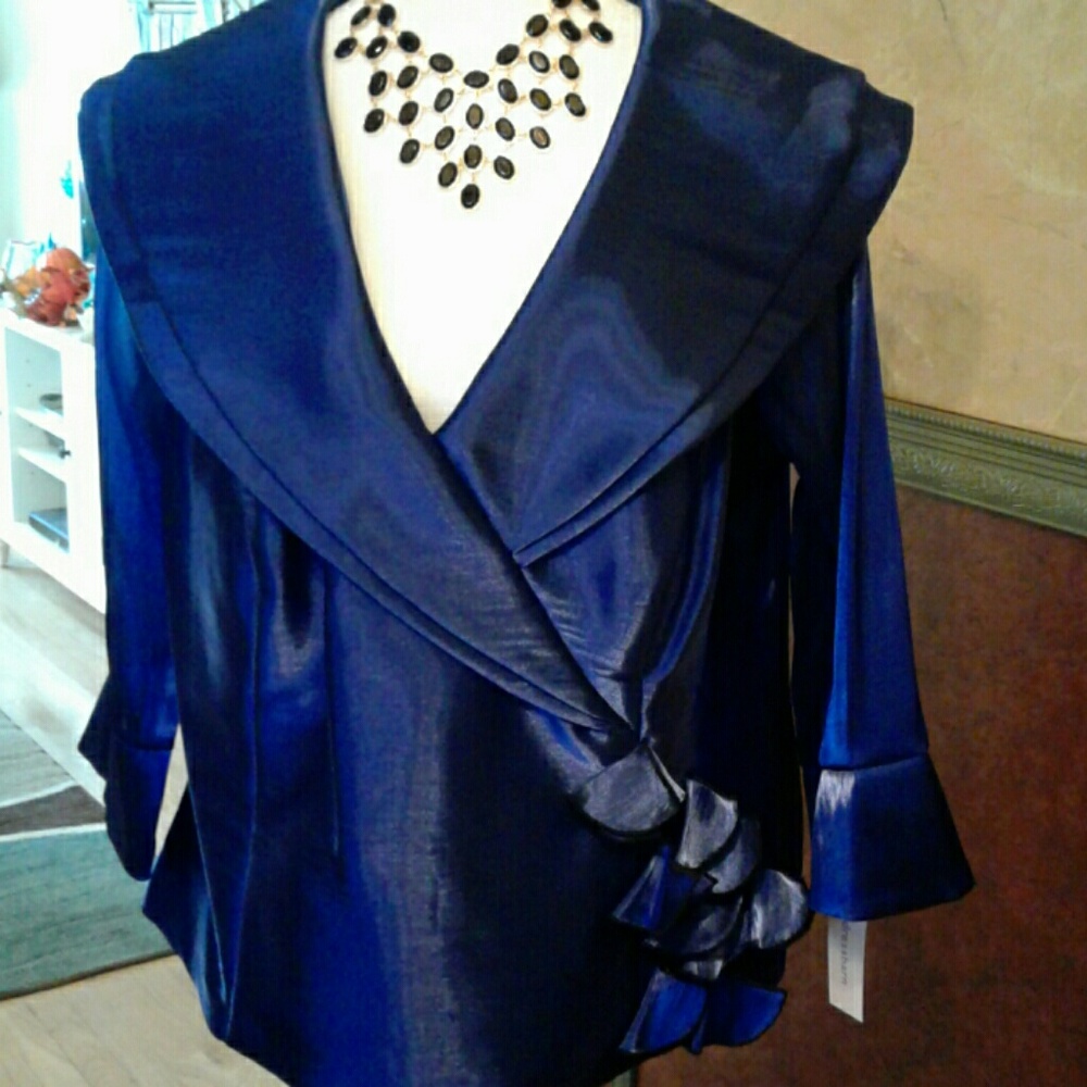Beautiful royal blue dress blouse