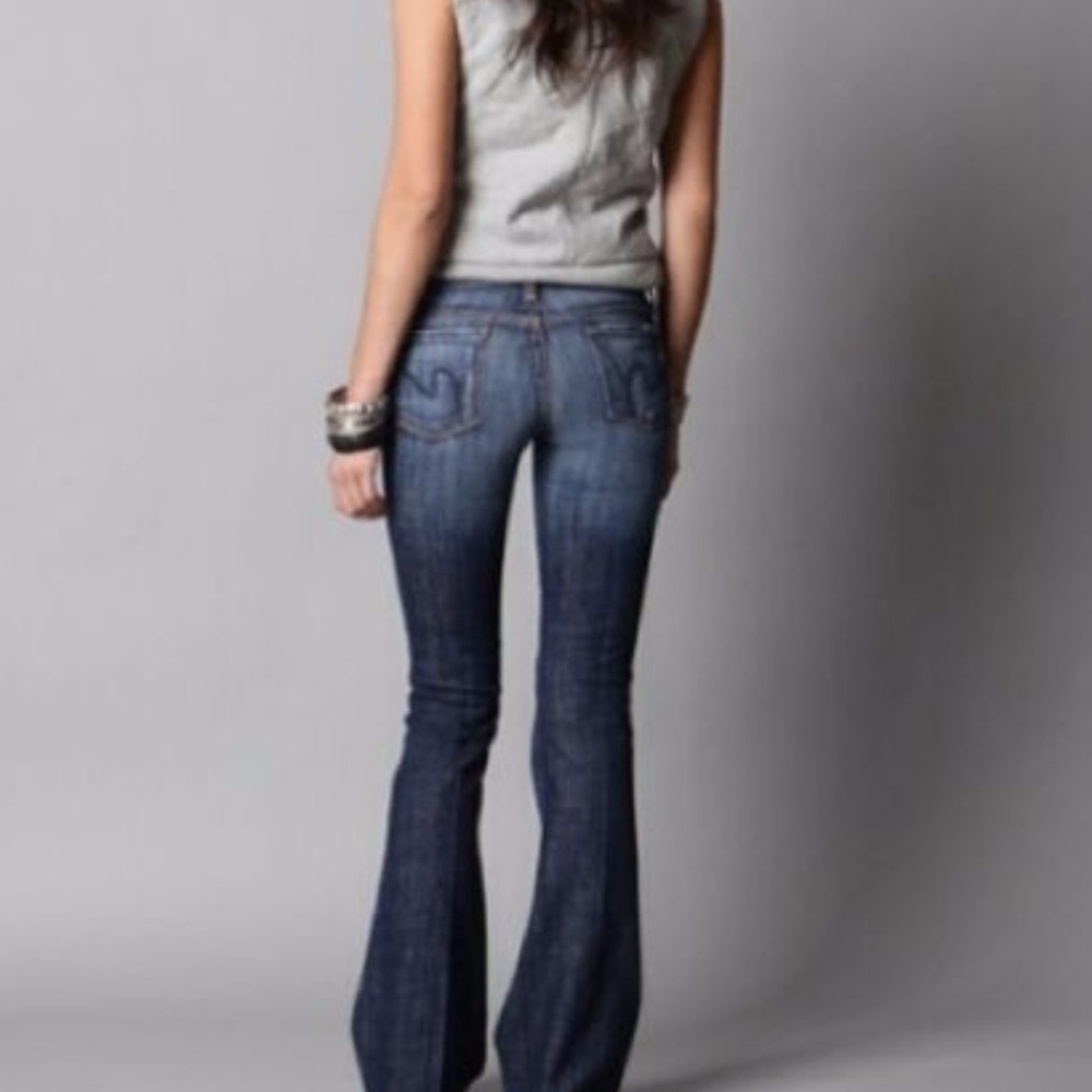 COH Distressed Ingrid Low Waist Flare Jeans [F6] - Picture 3 of 8