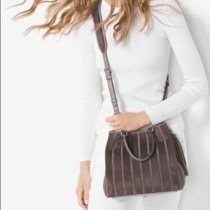 Michael Kors NWT Brooklyn suede leather appliqué