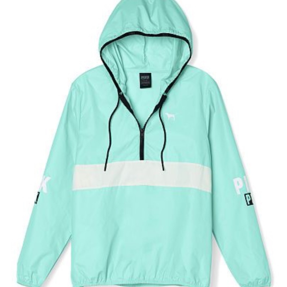 Victoria’s Secret Pink- Teal Windbreaker Jacket