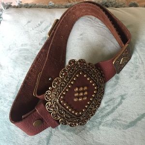 Leatherock crystal Rhinestone belt