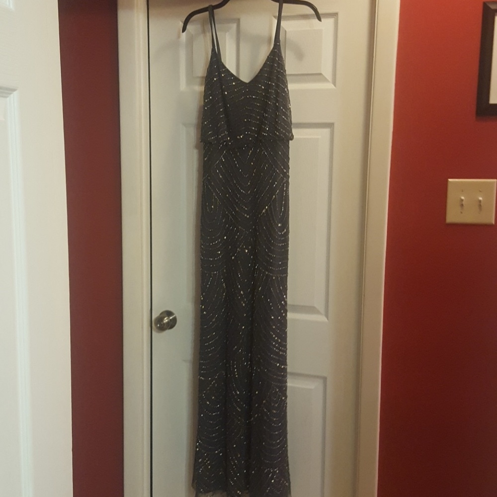 Adrianna Papell beaded evening dress