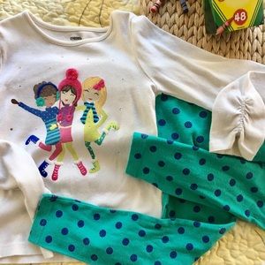 Gymboree leggings and shirt, size 7