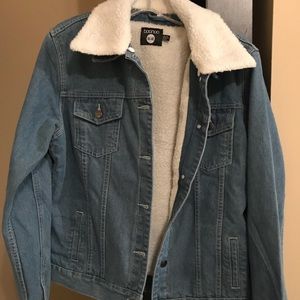 Fur jean jacket