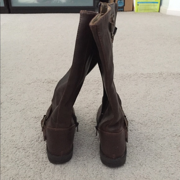 Stride rite faux leather brown tall boots size 9.5 - Picture 4 of 7