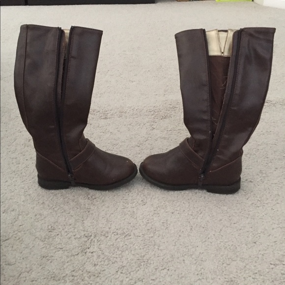 Stride rite faux leather brown tall boots size 9.5 - Picture 5 of 7