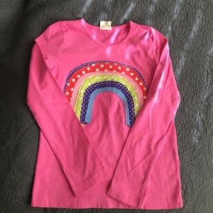 Mini Boden • rainbow appliqué long sleeve tee