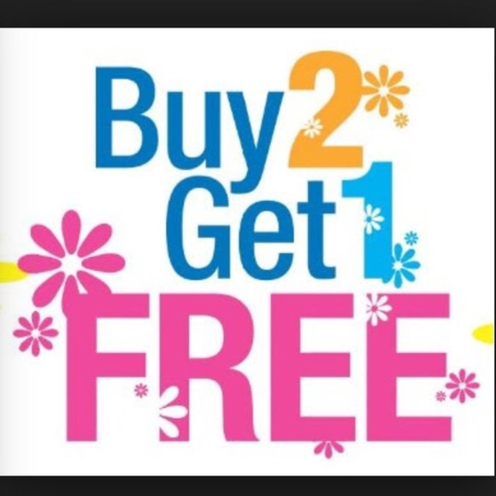 Buy 2 get one free (certain items)