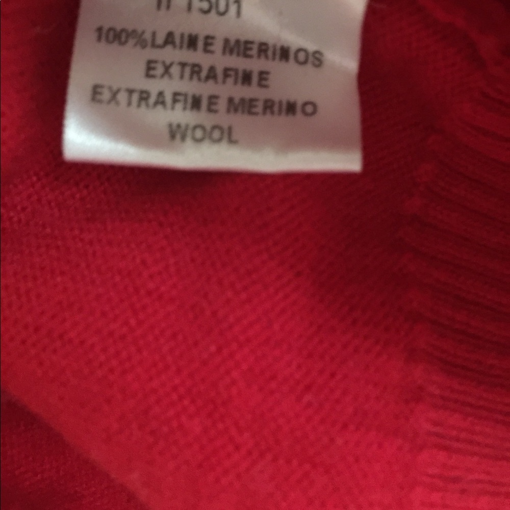 Red 100% wool sweater - Picture 4 of 6
