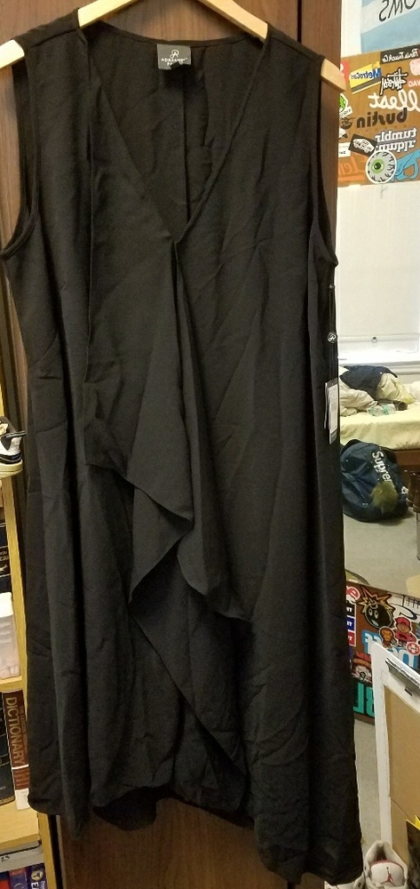 Adrianna Papell Asymmetrical front-drape dress