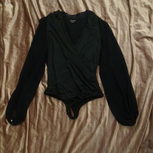 Forest green Bebe bodysuit blouse