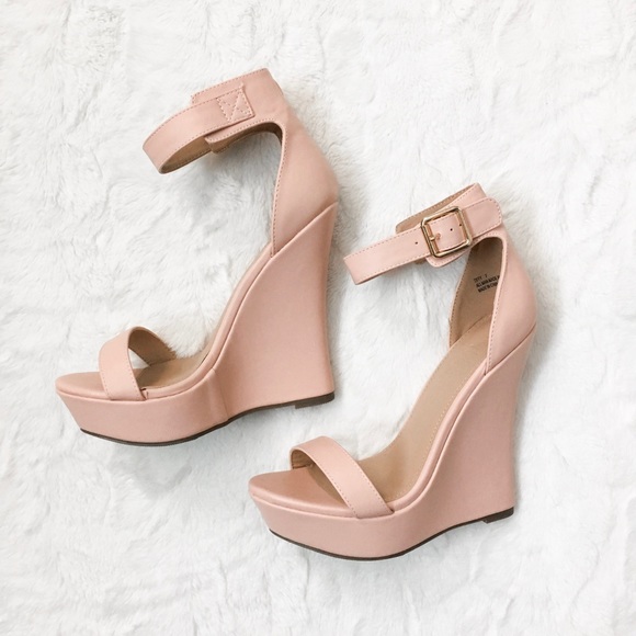 Charlotte Russe Shoes - NWT Charlotte Russe Pink Wedges size 7
