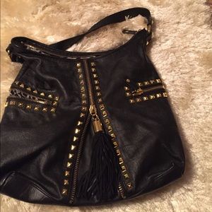Authentic Betsey Johnson leather stud detail purse